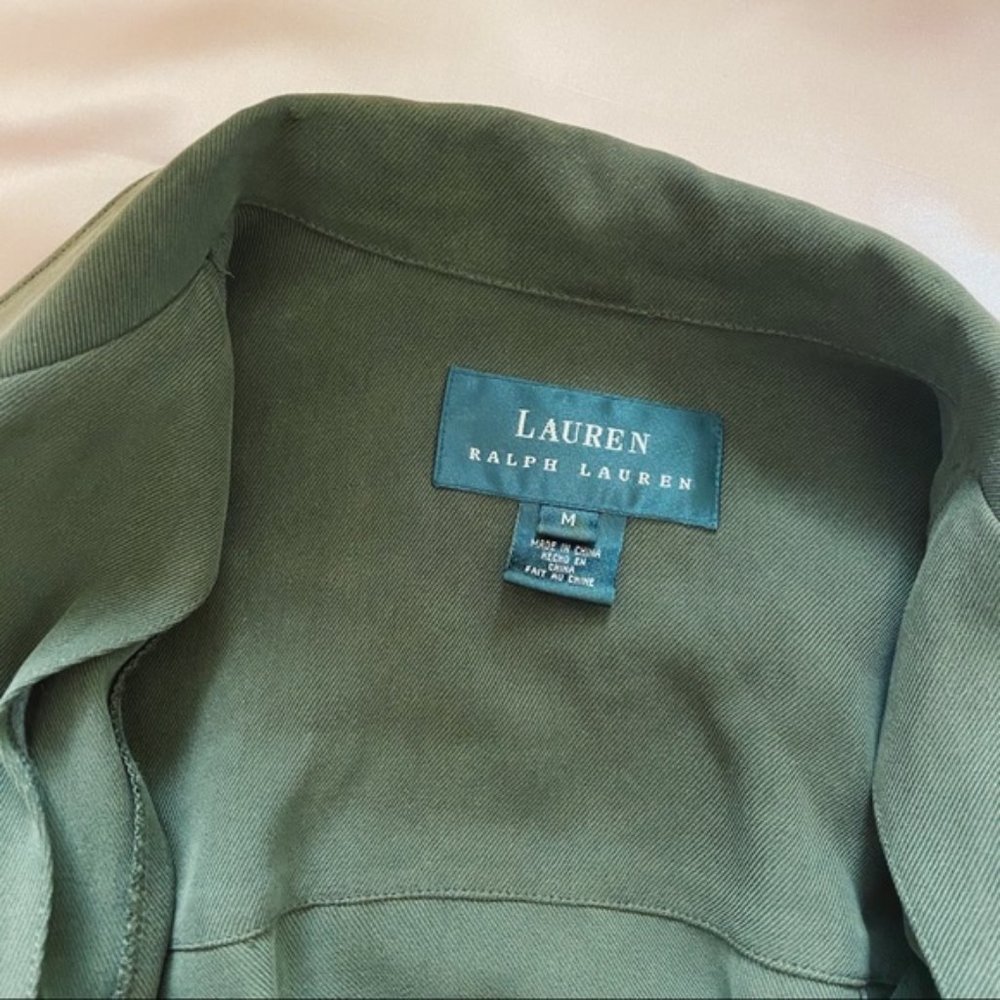 Lauren Ralph Lauren Green Jacket Top M - Picture 5 of 7